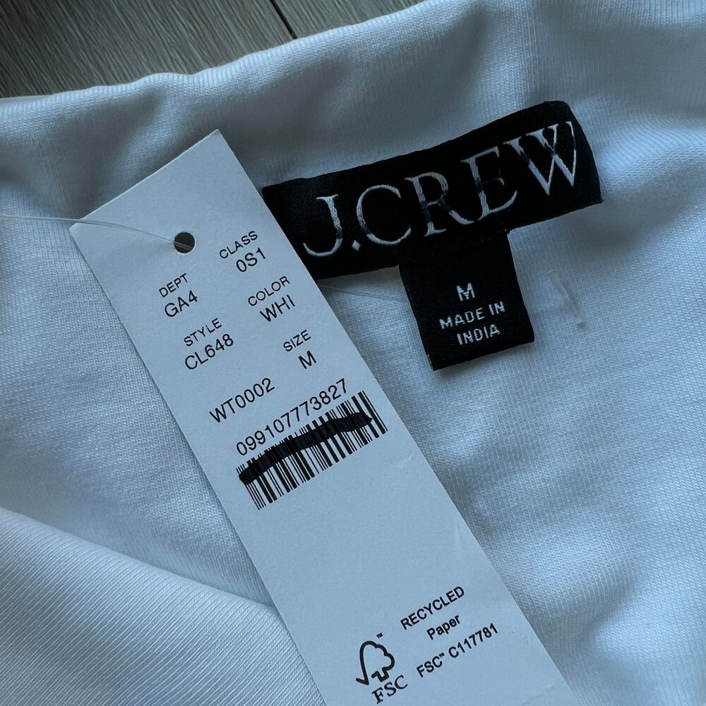 J Crew Mixy Halter Neck Dress Medium White CL648 - Picture 3 of 11